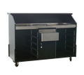 Eagle Group Deluxe DPB-5-W Indoor Portable Bar, 63W x 24-3/8D x 48H, White Melamine/Black Formica, Stainless Work Surface, Ice Bin, Speed Rail