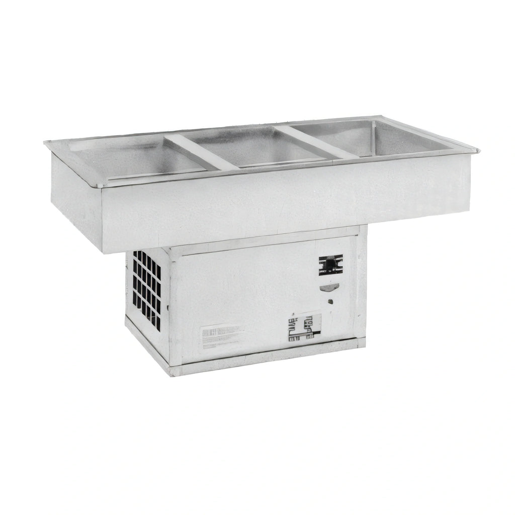Atlas Metal WCMD-C-X-4 Deep 4-Pan Remote Refrigerated Drop-In Cold Well, Full-Size 12" x 20" Pans