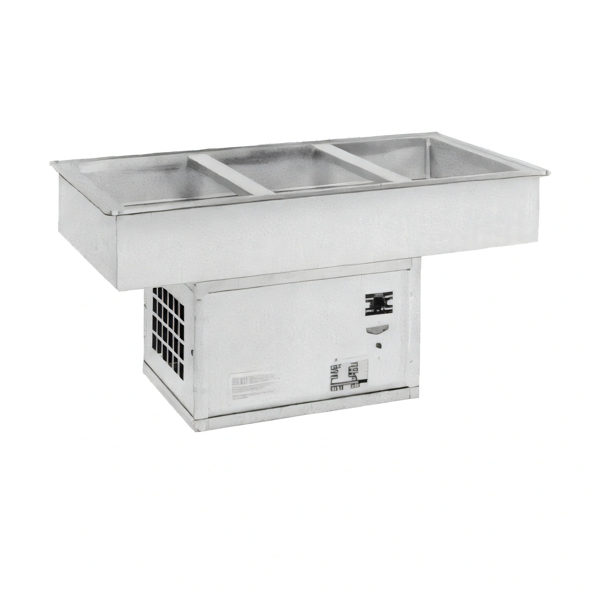 Atlas Metal WCMD-C-X-4 Deep 4-Pan Remote Refrigerated Drop-In Cold Well, Full-Size 12" x 20" Pans