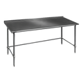 Eagle Group Budget Series UT3648GTB 48"W x 36"D 430 Stainless Steel Work Table with 1-1/2" Rear Up-Turn and Galvanized Open Base
