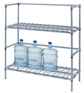 Quantum 244254DGY Two-Tier Modular Wire Dunnage Rack, 42"W x 24"D x 54"H, Gray Epoxy Antimicrobial Finish