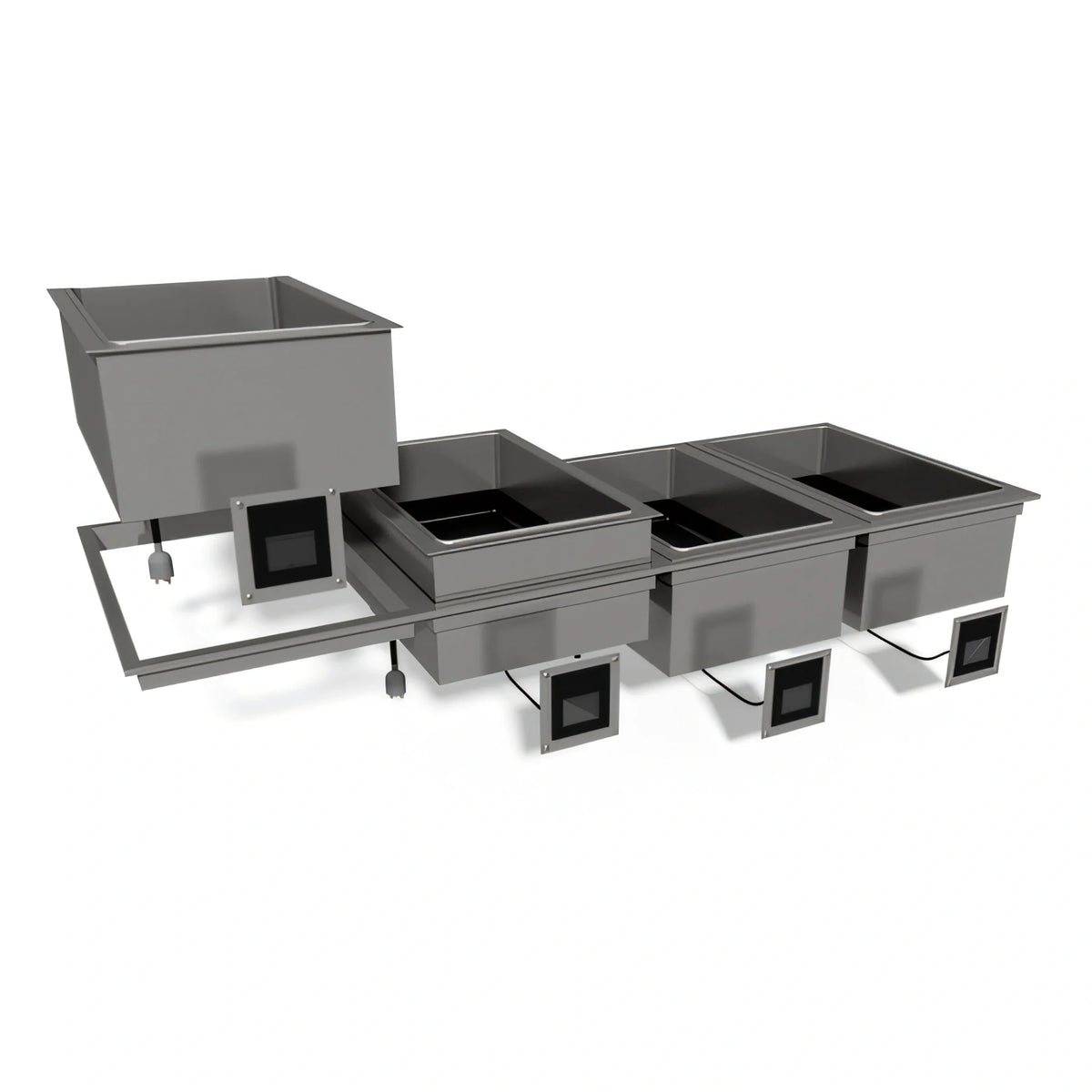 Duke Manufacturing WW-5 5-Pan Full-Size Dry Hot Food Well Drop-In Unit with Digital Touchscreen Controls