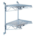 Quantum WC34-CB2442GY Wall-Mount Cantilever Double Shelf Unit, 42"W x 24"D x 34"H, Gray Epoxy