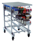 Eagle Group Panco OCR-10-4A Half-Size Mobile Gravity-Fed Aluminum Can Rack for 72 #10 or 96 #5 Cans