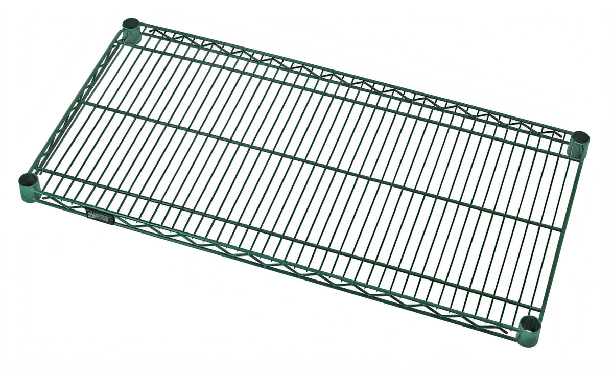 Quantum 2172P Wire Shelf, 72"W x 21"D, Green Epoxy Coated