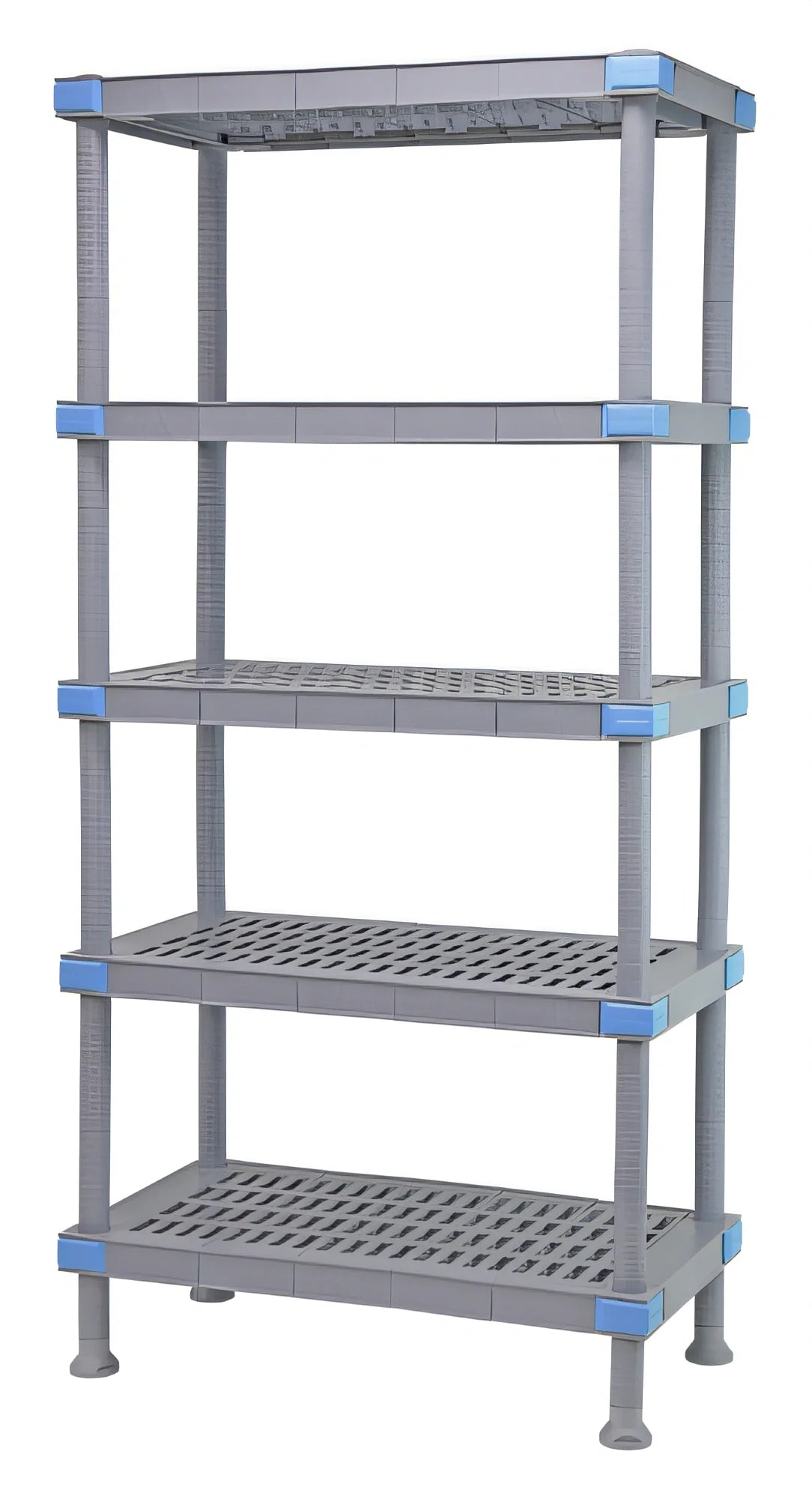 Quantum QP247262VS-5 5-Shelf Polymer Shelving Unit, Open-Grid, 72"W x 24"D x 62"H, 2,000 lb. Capacity