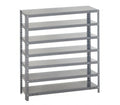 Quantum 1239-000 Stationary Wire Shelving Unit, 36"W x 12"D x 39"H, 7 Shelves, Galvanized