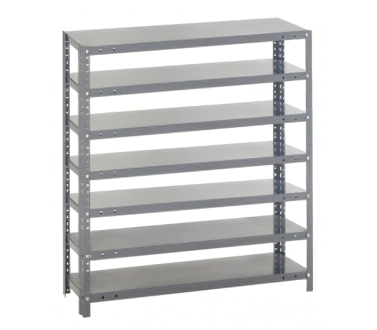 Quantum 1239-000 Stationary Wire Shelving Unit, 36"W x 12"D x 39"H, 7 Shelves, Galvanized