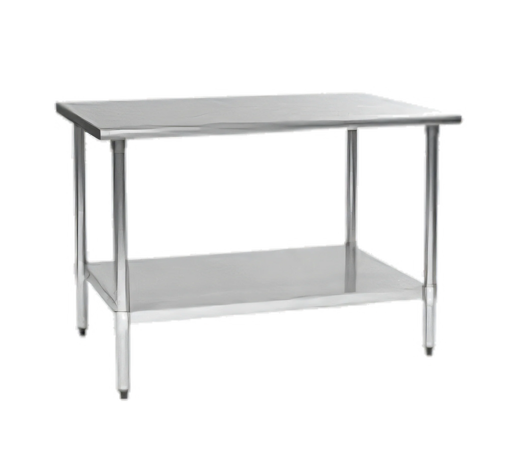 Eagle Group Budget Series UT3024B-1X 24 x 30 Inch 430 Stainless Steel Work Table with Adjustable Undershelf and Rear Up-Turn