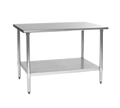 Eagle Group Budget Series UT3024B-1X 24 x 30 Inch 430 Stainless Steel Work Table with Adjustable Undershelf and Rear Up-Turn