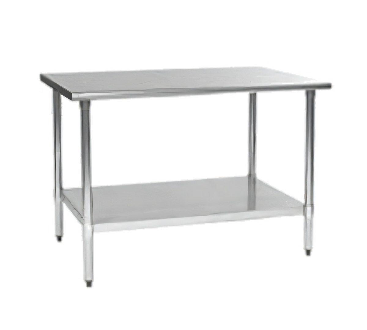 Eagle Group Budget Series UT3024B-1X 24 x 30 Inch 430 Stainless Steel Work Table with Adjustable Undershelf and Rear Up-Turn