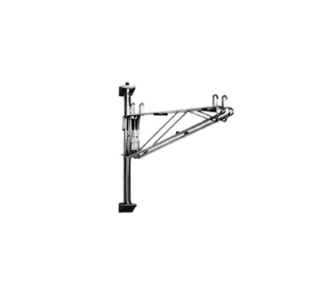 Eagle Group PWM21-1C Adjustable Post Wire Wall Mount Kit, 21"D Shelf, 14"H Post, 21"L Double Shelf Bracket, Chrome