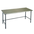Eagle Group Spec-Master T4848STE 48" x 48" Stainless Steel Work Table, 14-Gauge 300-Series Top, Open Base, Flat Top