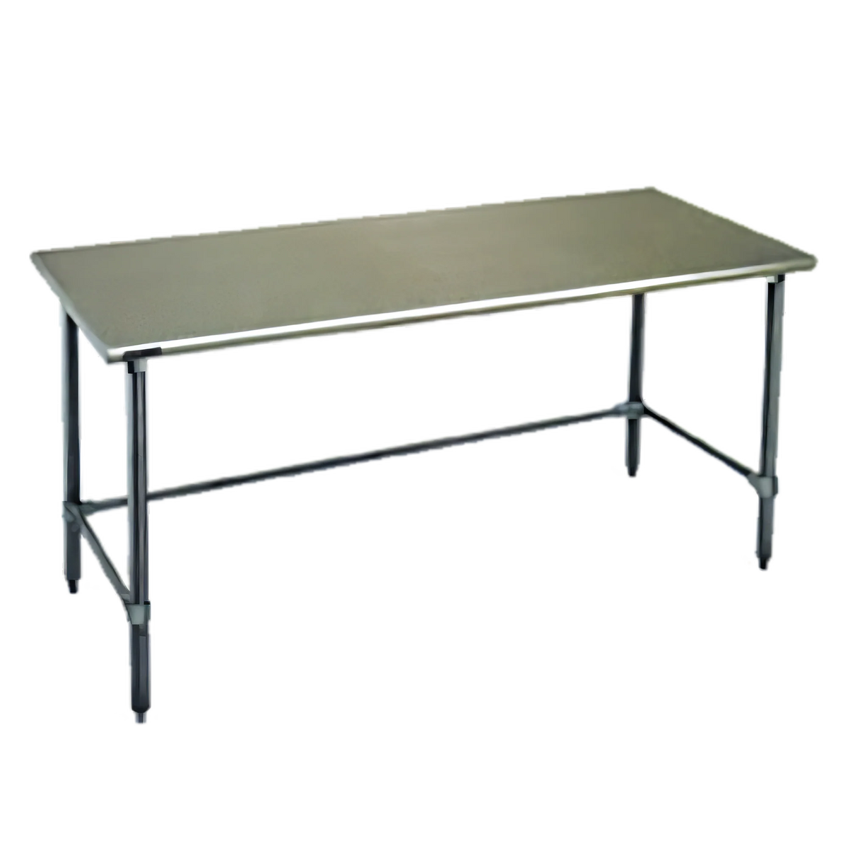 Eagle Group Spec-Master T4848STE 48" x 48" Stainless Steel Work Table, 14-Gauge 300-Series Top, Open Base, Flat Top