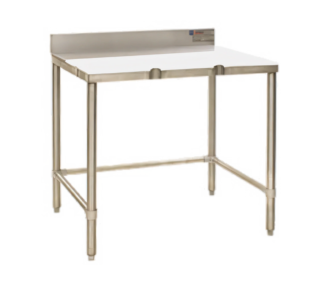 Eagle Group TB3636S 36" x 36" Trimming Table with Removable 1/2" Polymer Top, Stainless Steel Deck, and 4" Backsplash