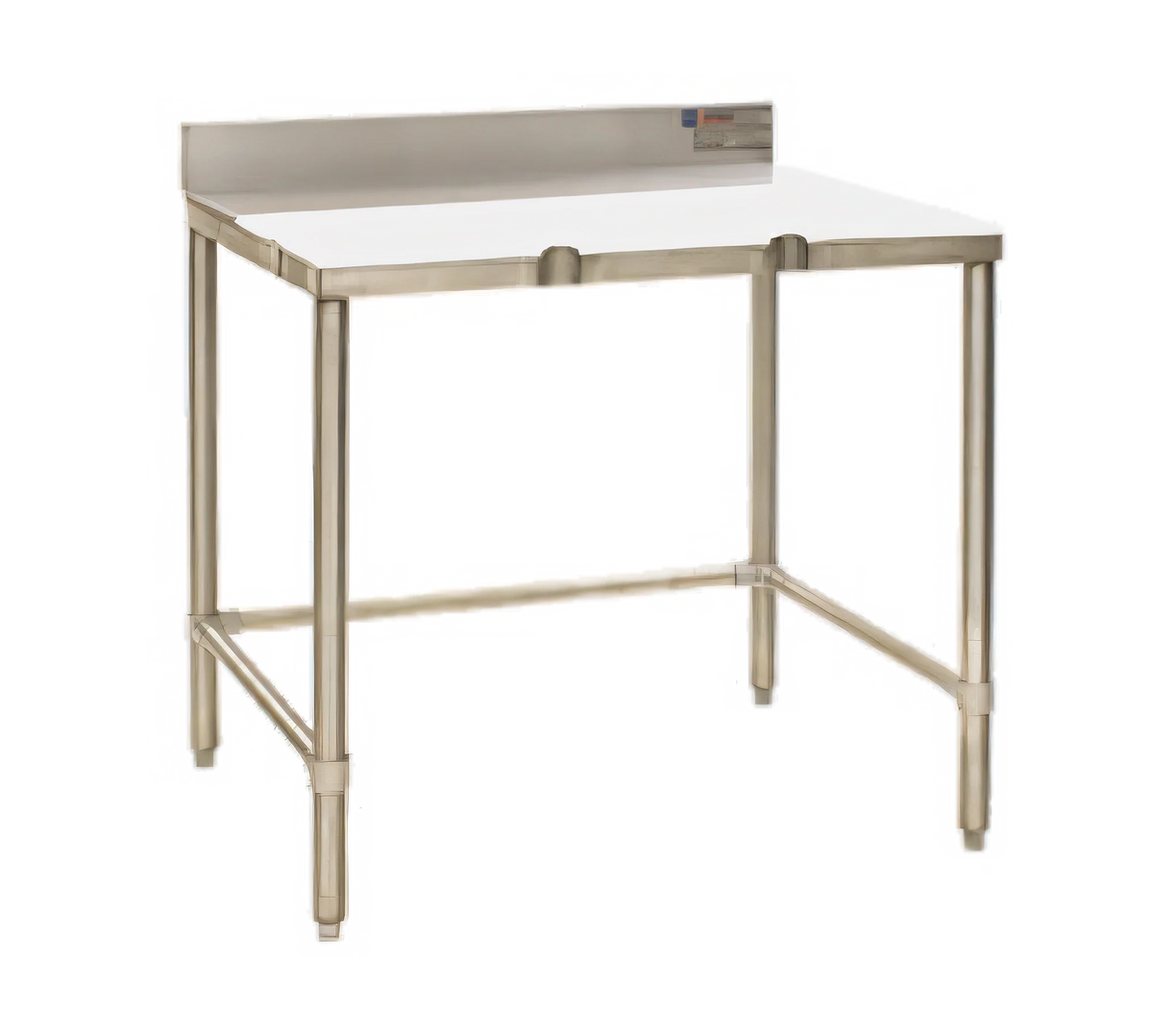 Eagle Group TB3636S 36" x 36" Trimming Table with Removable 1/2" Polymer Top, Stainless Steel Deck, and 4" Backsplash