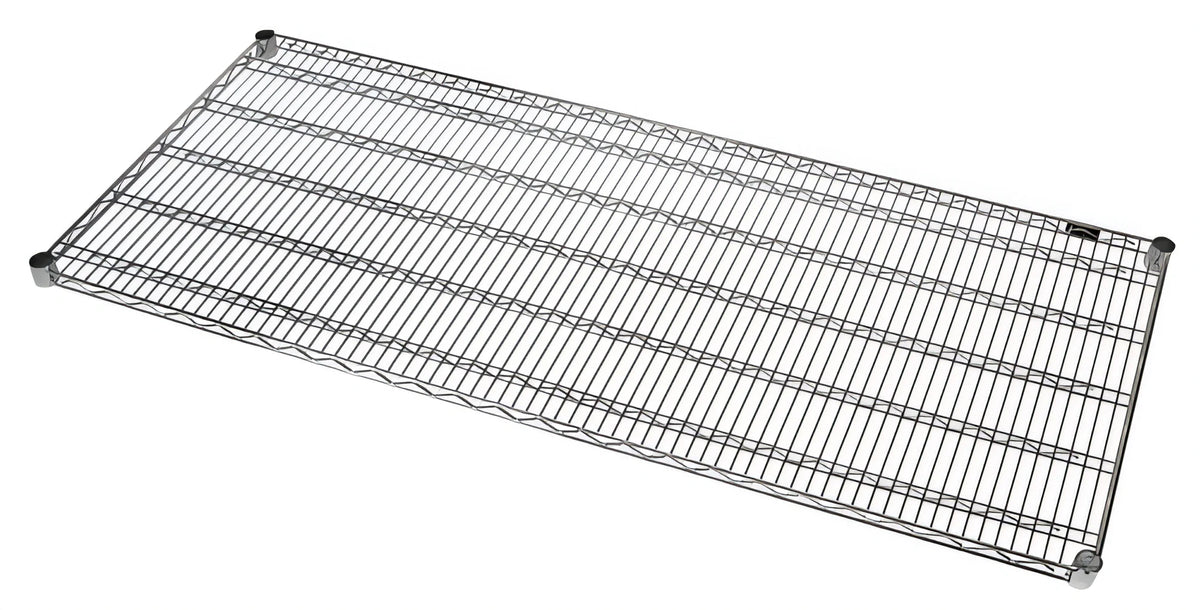 Quantum 2472CHD Heavy-Duty Chrome Wire Shelf, 72"W x 24"D, 1,000 lb. Capacity, NSF