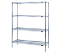Eagle Group S4-74-2160C 4-Tier Chrome Wire Starter Shelving Unit, 60"W x 21"D x 74"H