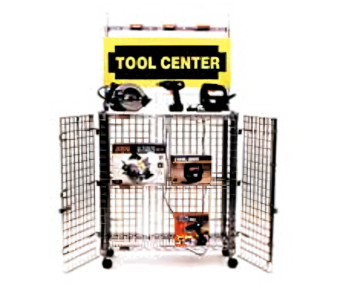 Eagle Group SDM1436C Secure Mobile Wire Display Merchandiser, Chrome Finish, Mylar Inlay, 36"W x 14"D x 40"H