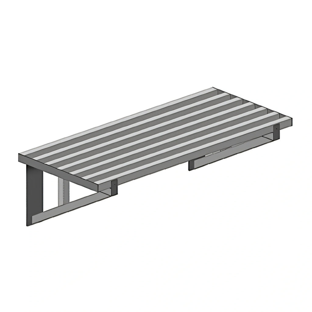 Eagle Group CLHDWS-1848 Heavy-Duty Wall-Mounted Stainless Steel Shelf, 48 W x 18 D Inches