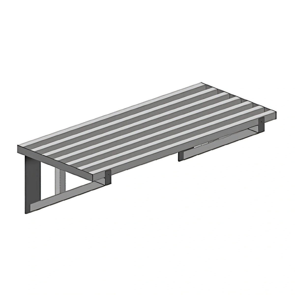 Eagle Group CLHDWS-1848 Heavy-Duty Wall-Mounted Stainless Steel Shelf, 48 W x 18 D Inches