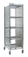 Eagle Group Panco OUR-1812-5/W Mobile Aluminum Utility Rack, Open-Side, Front-Loading, 12-Pan, 18 x 26 Pans, 5-Inch Centers
