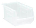 Quantum QUS240CL Clear Polypropylene Stack-and-Hang Shelf Bin, 8-1/4 x 14-3/4 x 7 Inches Case of 12