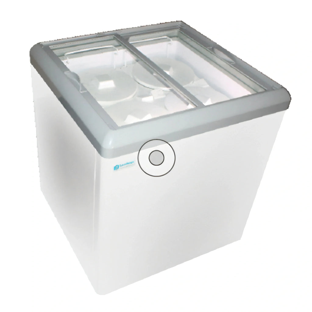 Excellence Commercial Products HB-7HCD Dual-Temperature Chest Refrigerator/Freezer, 7.4 Cu. Ft., 2 Sliding Glass Doors, White
