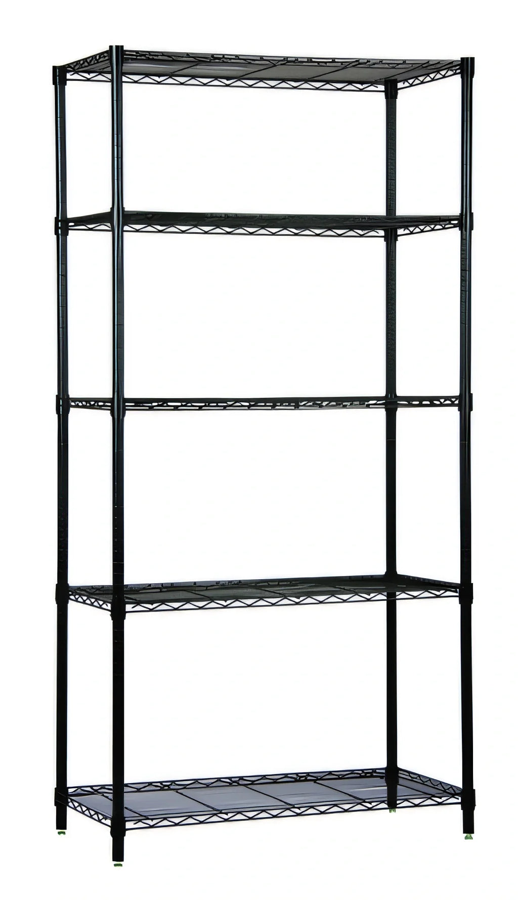 Quantum WR54-1430BK-5 Wire Shelving Starter Unit, 30"W x 14"D x 54"H, 5 Shelves, Black Epoxy Finish