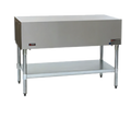 Eagle Group SST-4 Stainless Steel Utility Serving Counter, Open Base, Flat Top, 63-1/2"W x 22-1/2"D x 35-1/2"H