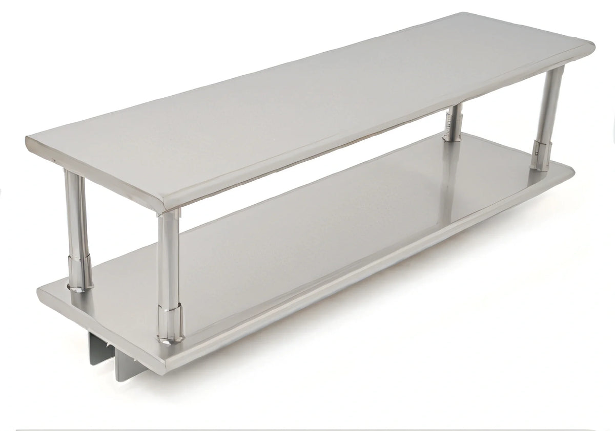Eagle Group PTS-2472-2 Pass-Thru Wall-Mounted Shelf with Overshelf, 72W x 24D, 304 Stainless Steel