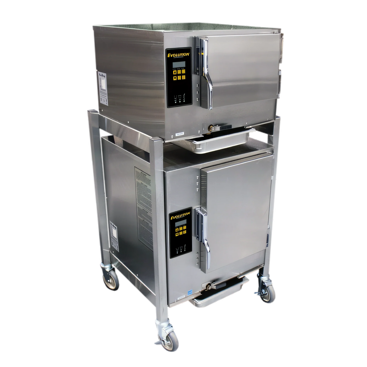 AccuTemp Evolution E3/E62081D060 DBL Two-Compartment Connectionless Boilerless Convection Steamer, Digital Controls, 9 Full-Size Pan Capacity, Stand
