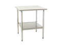Eagle Group Deluxe T3060SEB 60 x 30-Inch Stainless Steel Work Table, 16-Gauge 300 Series Top, Rolled Edges, Adjustable Undershelf