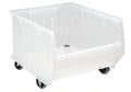 Quantum QUS965MOBCL Mobile Stackable Clear Polypropylene Storage Container, 23-7/8"L x 18-1/4"W x 15"H