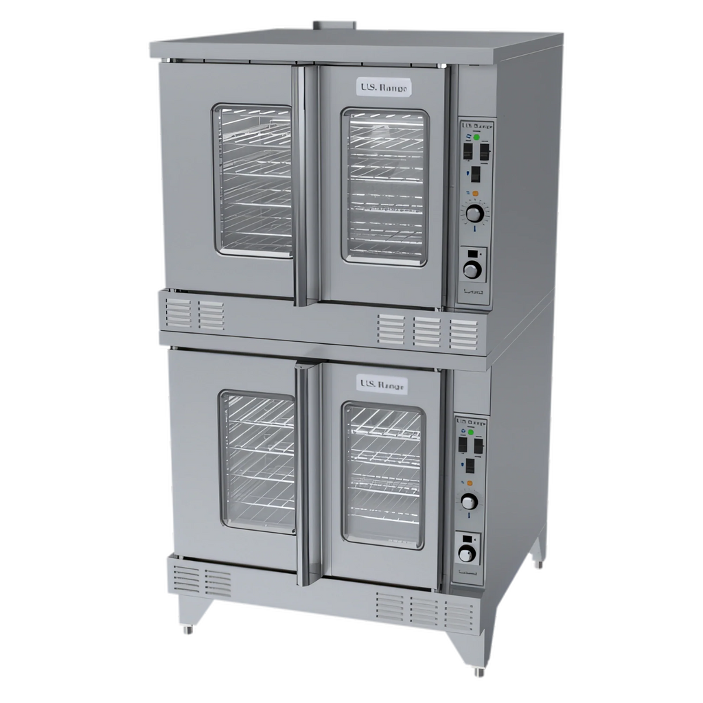 Garland US Range Summit Ovens SUMG-200 Full-Size Double-Deck Gas Convection Oven with Solid-State Controls and Porcelain Interior