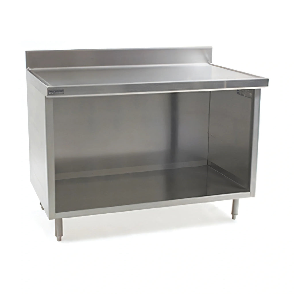 Eagle Group Spec-Master UOB3072SEM Underbar Open-Front Cabinet Base Work Table, 72 x 30 Inches, 14-Gauge Stainless Steel, Marine Edge