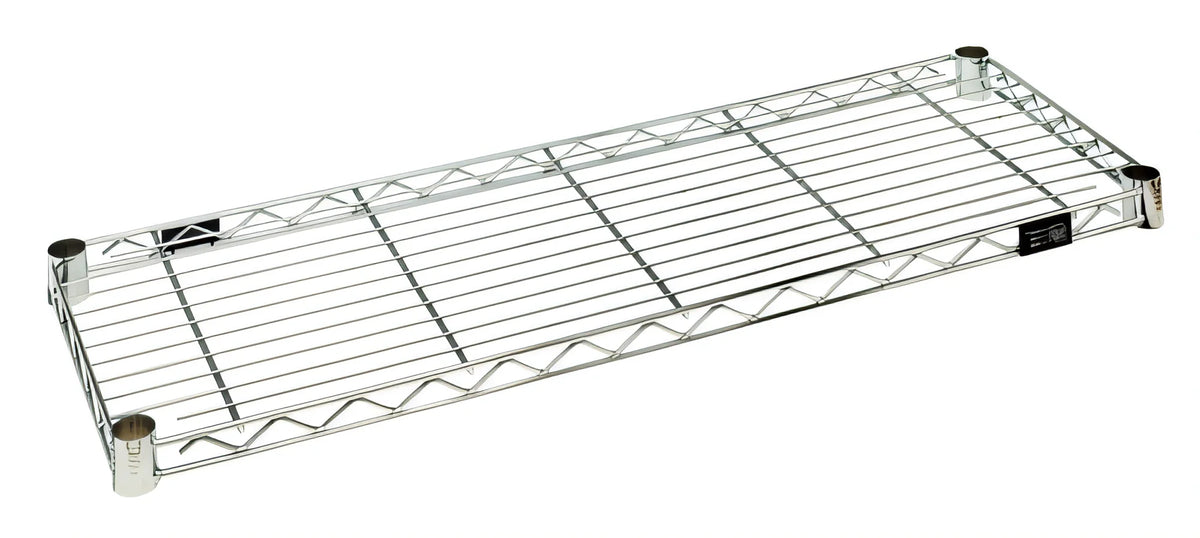 Quantum 1242C Wire Shelf, 42"W x 12"D, Chrome