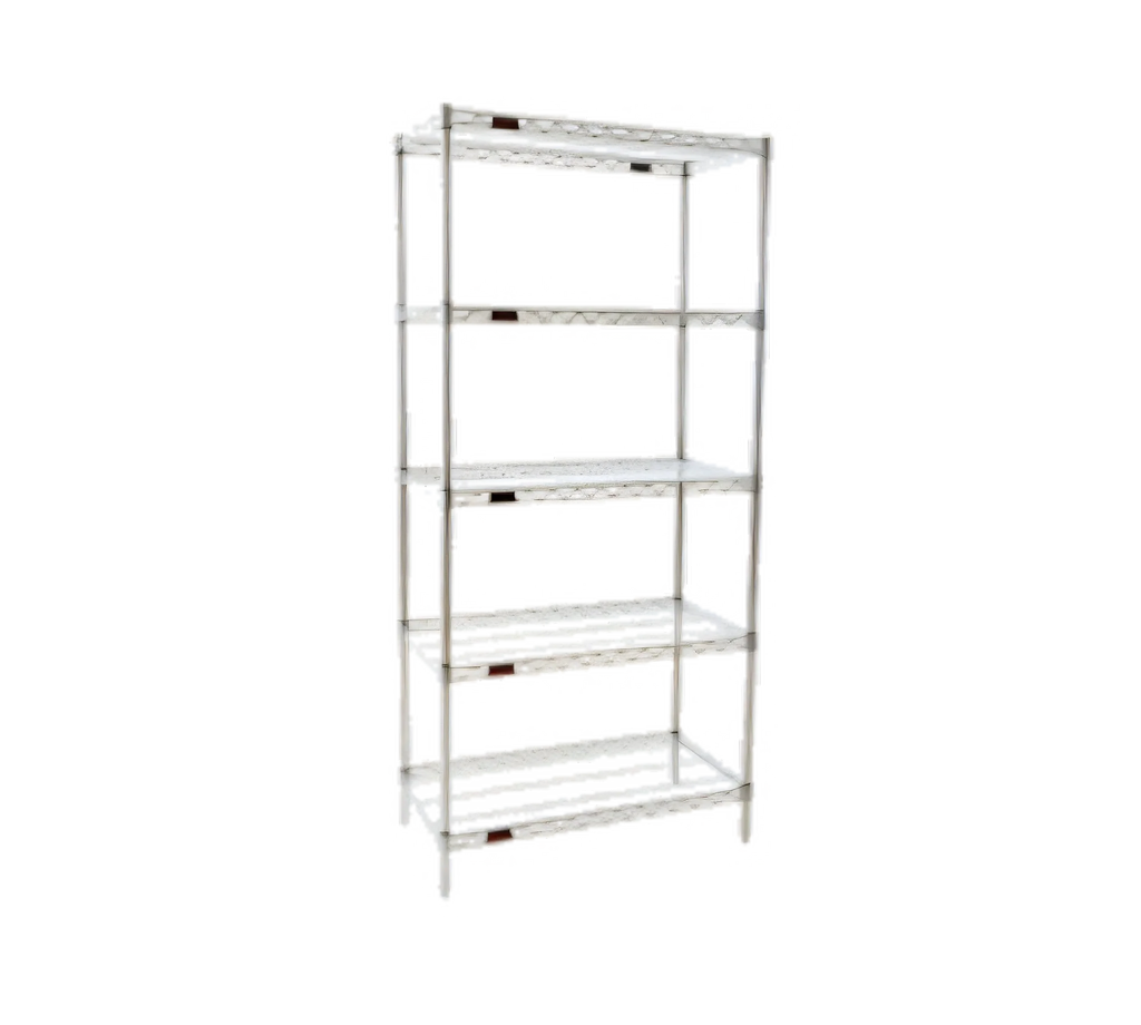 Eagle Group S5-86-2460C 5-Tier Wire Shelving Starter Unit, 60"W x 24"D x 86"H, Chrome-Plated