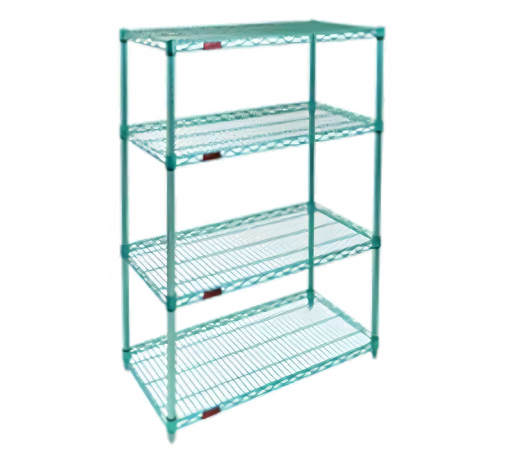 Eagle Group EagleGard S4-63-2172E 4-Tier Stationary Starter Wire Shelving Unit, 72W x 21D x 63H, Hybrid Epoxy Finish
