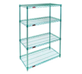 Eagle Group EagleGard S4-63-2172E 4-Tier Stationary Starter Wire Shelving Unit, 72W x 21D x 63H, Hybrid Epoxy Finish