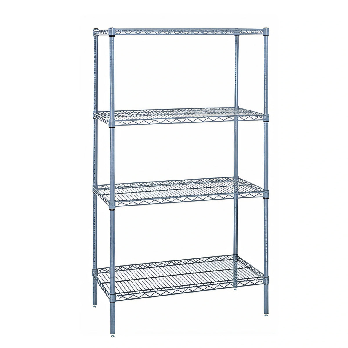 Quantum WR63-1436GY-5 36" x 14" x 63" 5-Shelf Wire Shelving Starter Unit, Gray Epoxy Finish