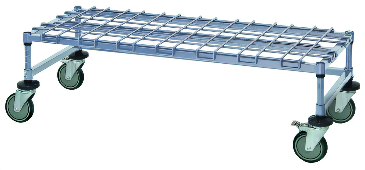 Quantum M18306DGY Mobile Wire Dunnage Platform Rack, 60"W x 18"D x 12"H, Gray Epoxy Antimicrobial Finish