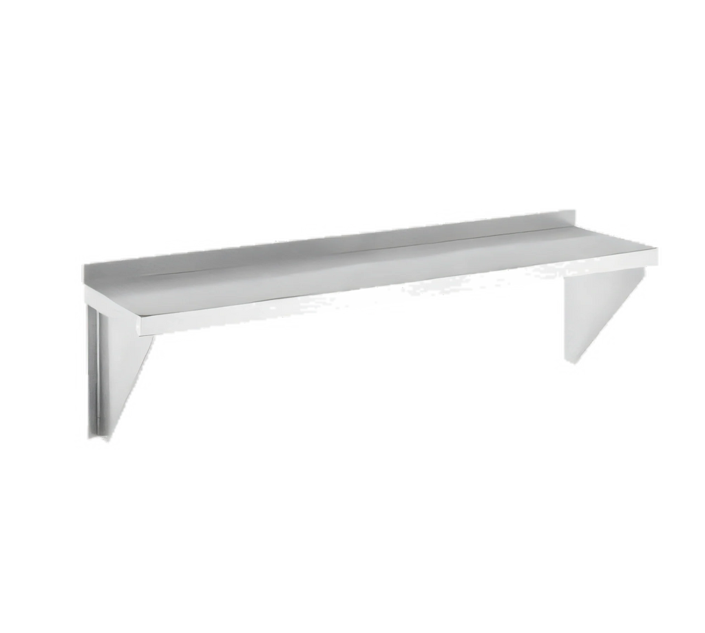 Channel Manufacturing SWS1236 Solid Stainless Steel Wall-Mounted Shelf, 36"W x 12"D, 18 Gauge, 300 Series