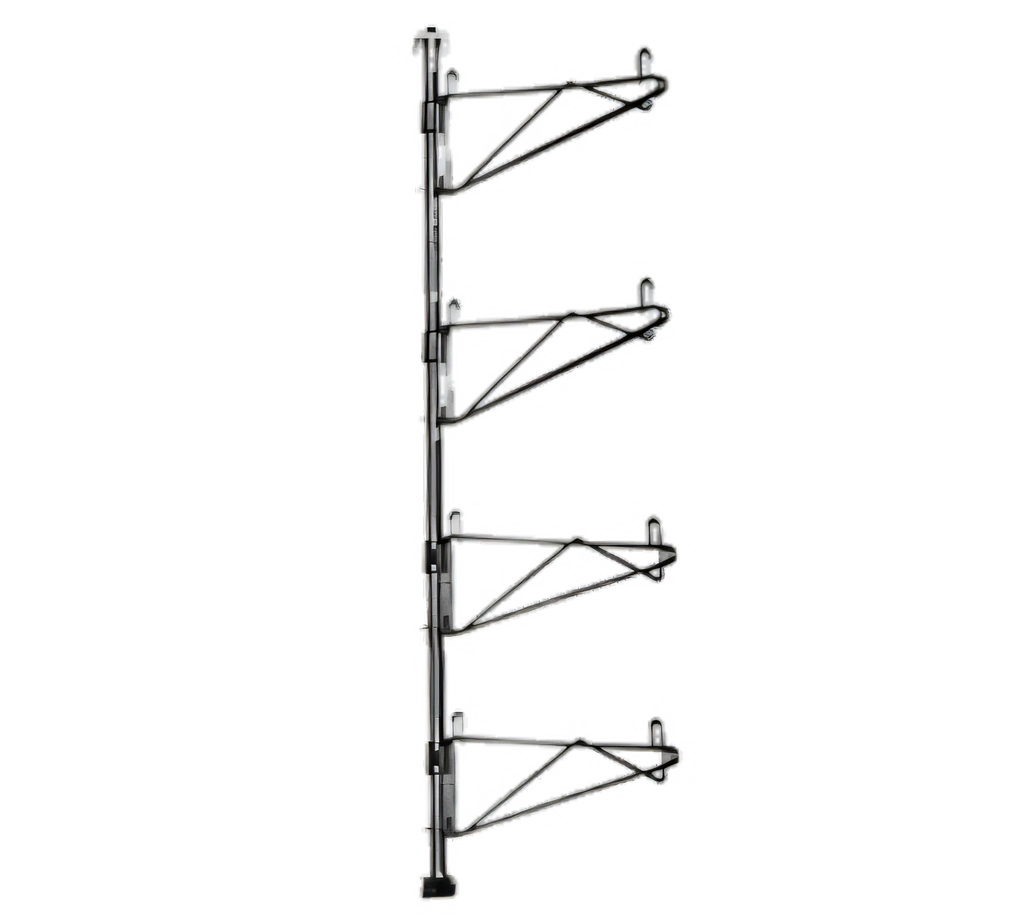 Eagle Group PWE18-4C Adjustable Post Wire Wall-Mount Prepackaged End Unit, Chrome, for 18-Inch Shelves, 63-Inch Posts