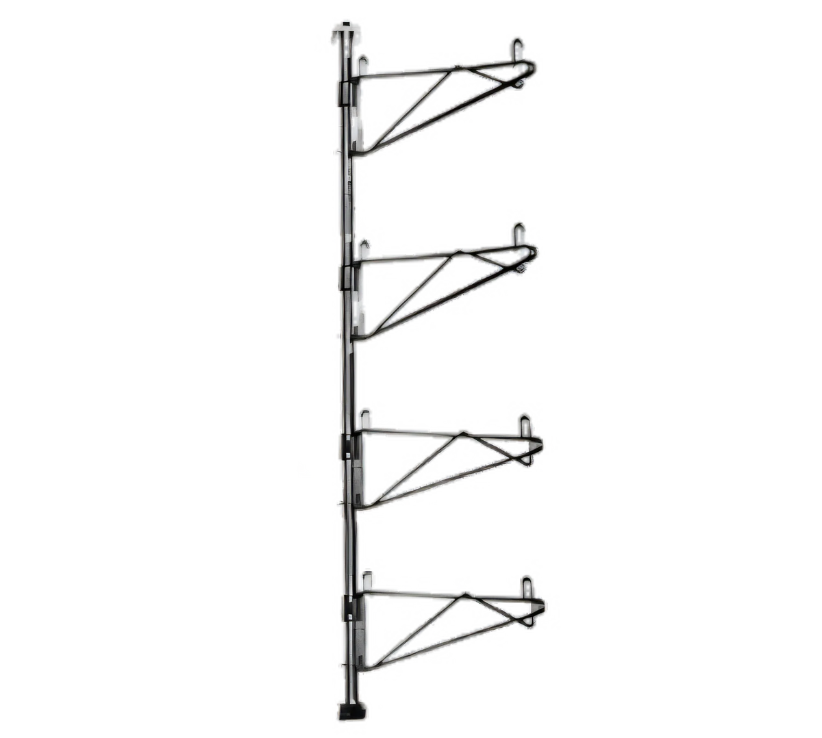 Eagle Group PWE18-4C Adjustable Post Wire Wall-Mount Prepackaged End Unit, Chrome, for 18-Inch Shelves, 63-Inch Posts
