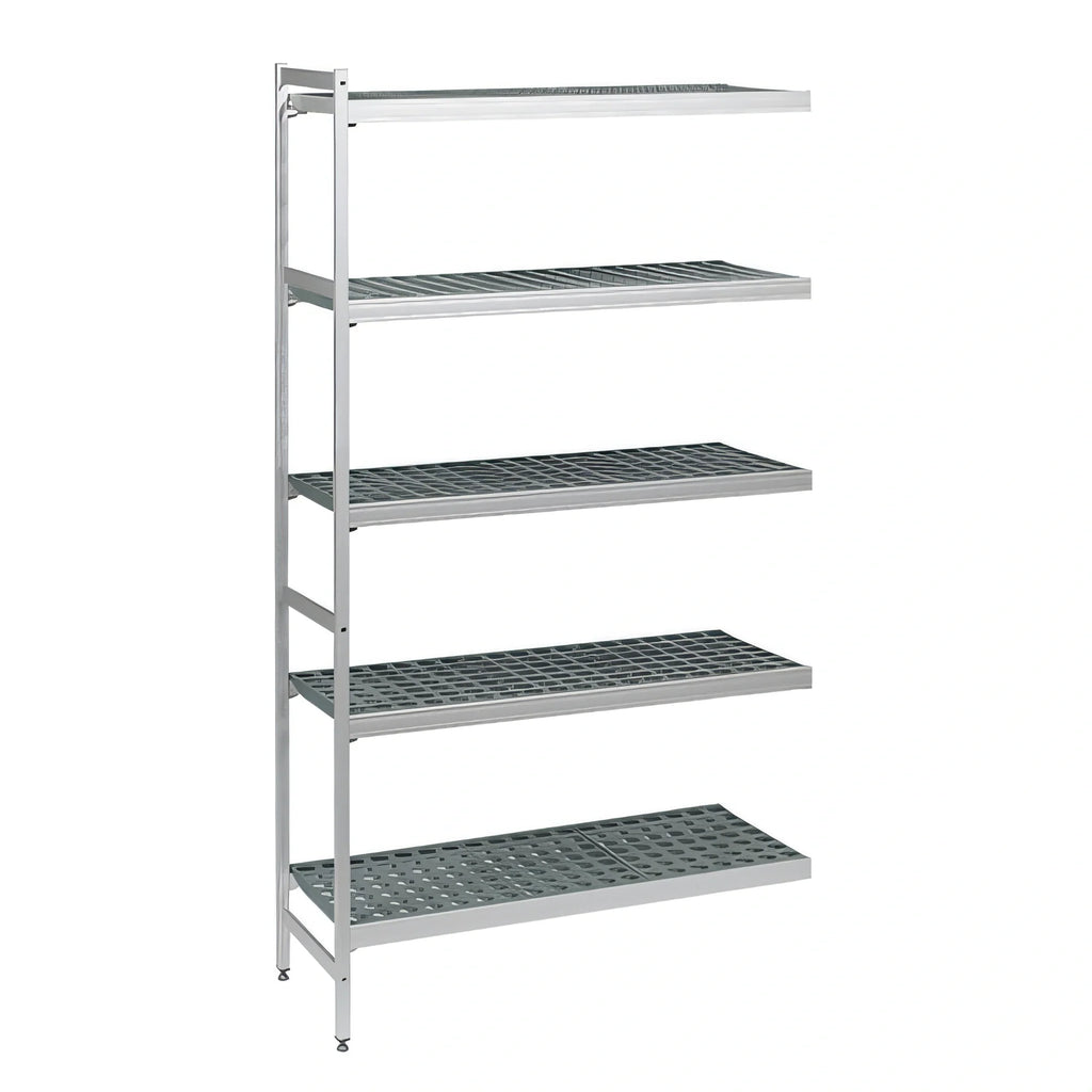 Fermod Fermostock 5R26A83-E 5-Tier Polymer Shelving Add-On Unit, 26W x 14D x 83H, 800 lb. Per Shelf