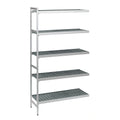 Fermod Fermostock 5R26A83-E 5-Tier Polymer Shelving Add-On Unit, 26W x 14D x 83H, 800 lb. Per Shelf