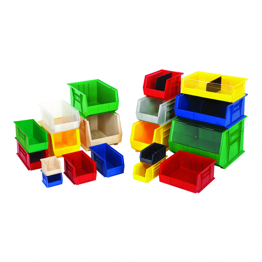 Quantum QUS265 Stackable/Hanging Polypropylene Shelf Bin, 8-1/4 x 18 x 9 Inches Case of 6