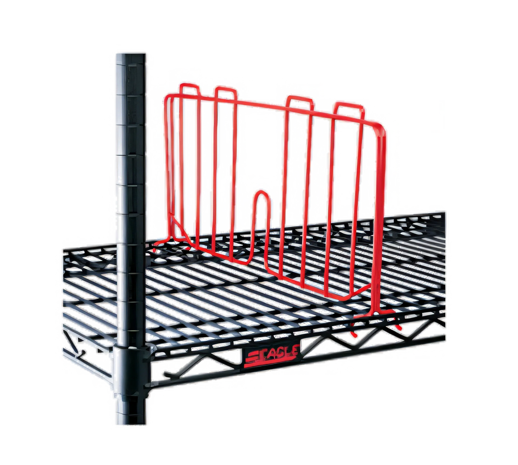 Eagle Group Stand-Outs SD14-R Decorative Wire Shelf Divider, 8"H, for 14"D Shelf, Red Epoxy Finish