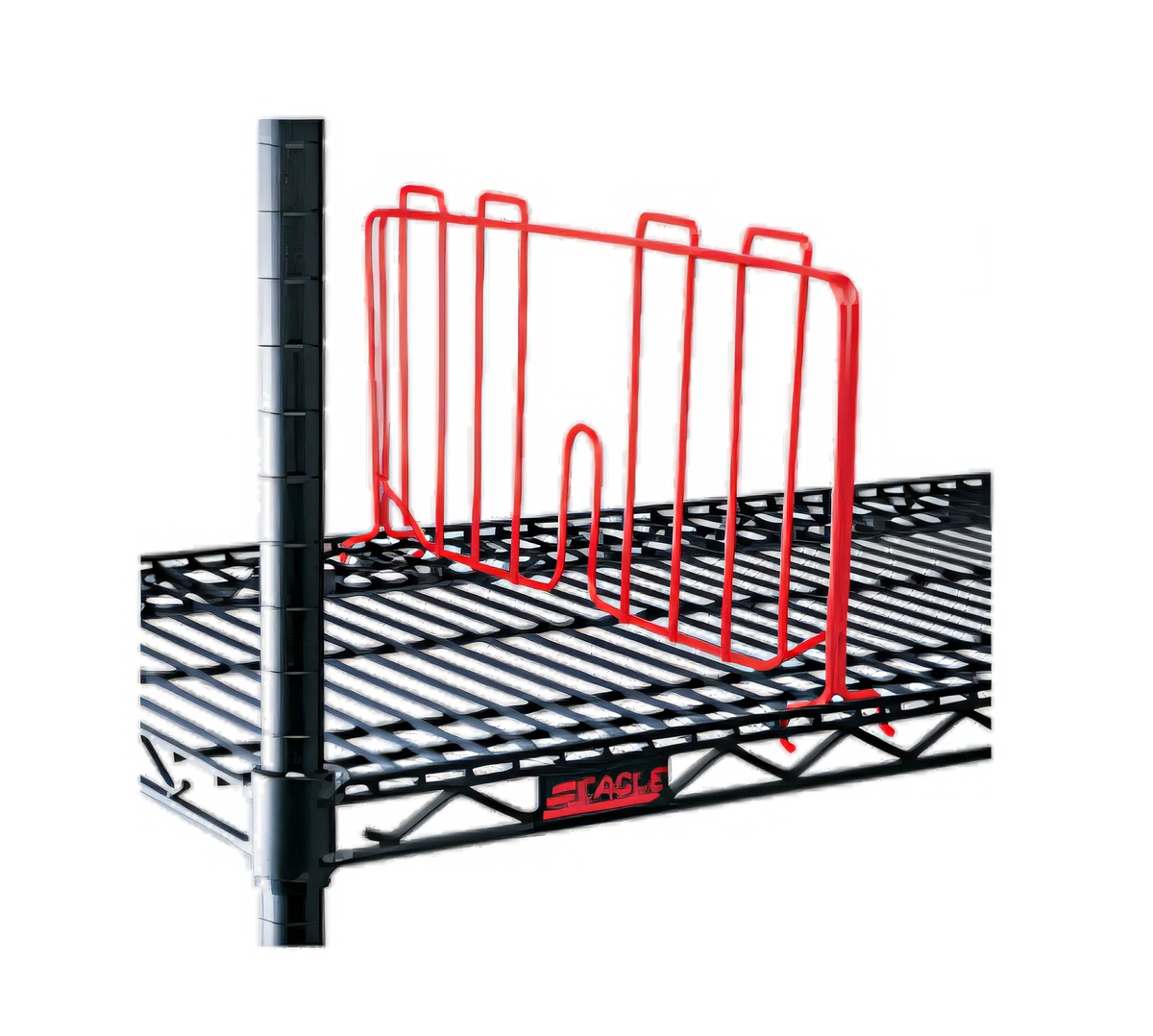 Eagle Group Stand-Outs SD14-R Decorative Wire Shelf Divider, 8"H, for 14"D Shelf, Red Epoxy Finish